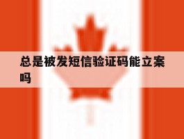 总是被发短信验证码能立案吗
