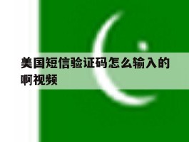 美国短信验证码怎么输入的啊视频