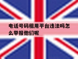 包含电话号码租用平台违法吗怎么举报他们呢的词条