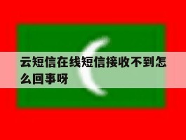 云短信在线短信接收不到怎么回事呀