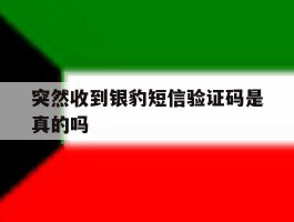 关于突然收到银豹短信验证码是真的吗的信息