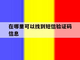 在哪里可以找到短信验证码信息