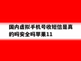 包含国内虚拟手机号收短信是真的吗安全吗苹果11的词条
