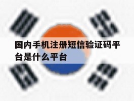 国内手机注册短信验证码平台是什么平台
