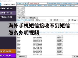 包含海外手机短信接收不到短信怎么办呢视频的词条