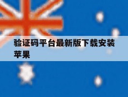 验证码平台最新版下载安装苹果