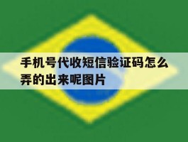 关于手机号代收短信验证码怎么弄的出来呢图片的信息