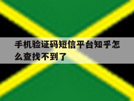 手机验证码短信平台知乎怎么查找不到了
