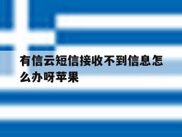 有信云短信接收不到信息怎么办呀苹果