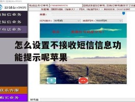 怎么设置不接收短信信息功能提示呢苹果