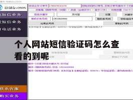 关于个人网站短信验证码怎么查看的到呢的信息