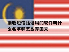 接收短信验证码的软件叫什么名字啊怎么弄回来的简单介绍