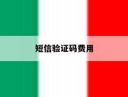 短信验证码费用