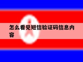 怎么看见短信验证码信息内容