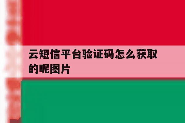 关于云短信平台验证码怎么获取的呢图片的信息 关于云短信平台验证码怎么获取的呢图片的信息