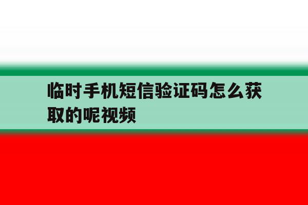 临时手机短信验证码怎么获取的呢视频 临时手机短信验证码怎么获取的呢视频
