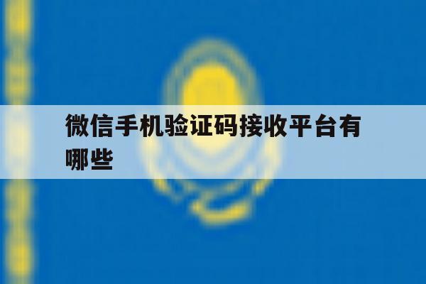微信手机验证码接收平台有哪些 微信手机验证码接收平台有哪些