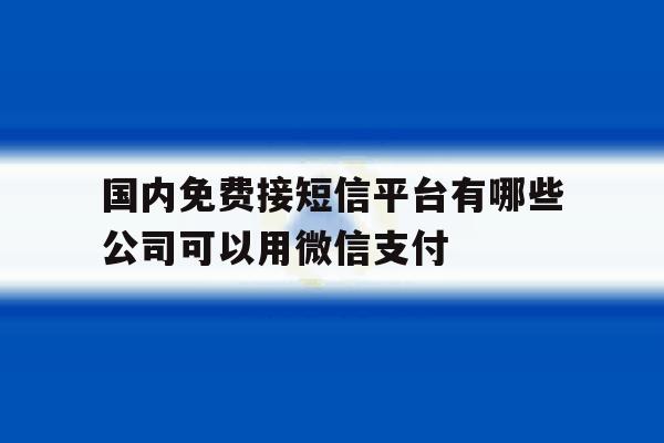 关于国内免费接短信平台有哪些公司可以用微信支付的信息 关于国内免费接短信平台有哪些公司可以用微信支付的信息