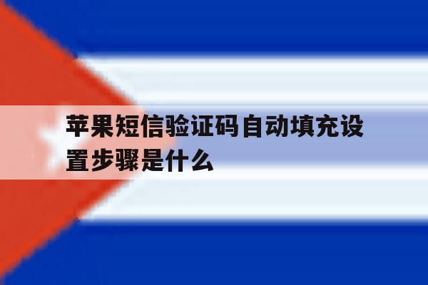 苹果短信验证码自动填充设置步骤是什么 苹果短信验证码自动填充设置步骤是什么
