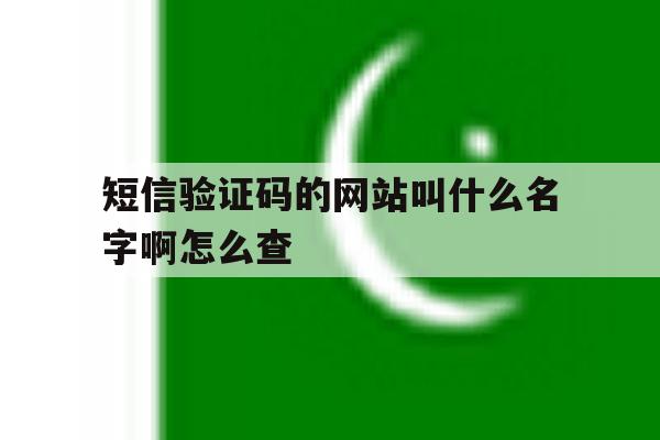 短信验证码的网站叫什么名字啊怎么查 短信验证码的网站叫什么名字啊怎么查