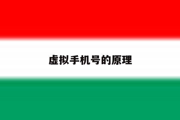 虚拟手机号的原理 虚拟手机号的原理