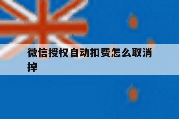 微信授权自动扣费怎么取消掉 微信授权自动扣费怎么取消掉