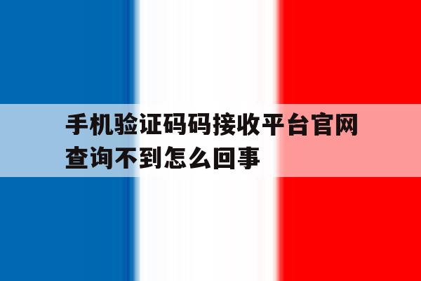 包含手机验证码码接收平台官网查询不到怎么回事的词条 包含手机验证码码接收平台官网查询不到怎么回事的词条