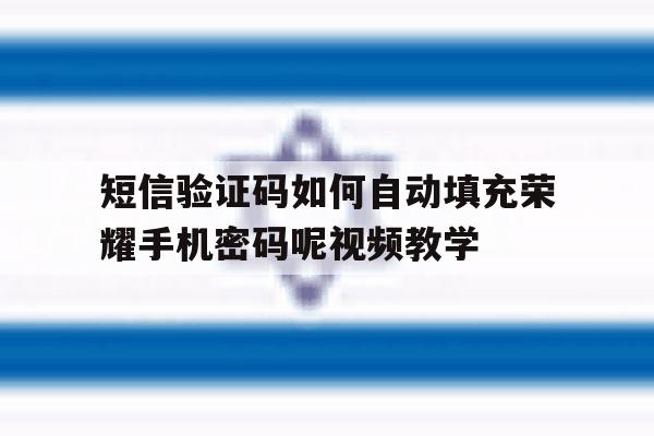 包含短信验证码如何自动填充荣耀手机密码呢视频教学的词条 包含短信验证码如何自动填充荣耀手机密码呢视频教学的词条