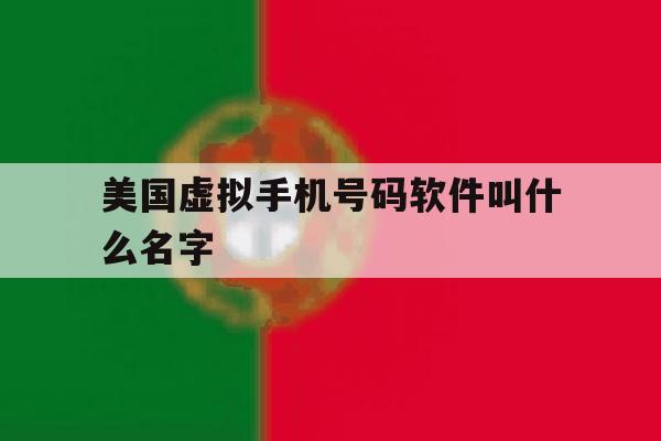 美国虚拟手机号码软件叫什么名字 美国虚拟手机号码软件叫什么名字