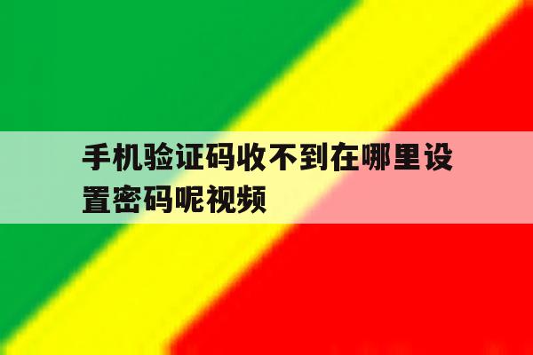 手机验证码收不到在哪里设置密码呢视频 手机验证码收不到在哪里设置密码呢视频