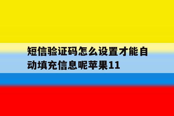 包含短信验证码怎么设置才能自动填充信息呢苹果11的词条 包含短信验证码怎么设置才能自动填充信息呢苹果11的词条