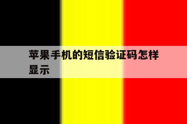 苹果手机的短信验证码怎样显示 苹果手机的短信验证码怎样显示