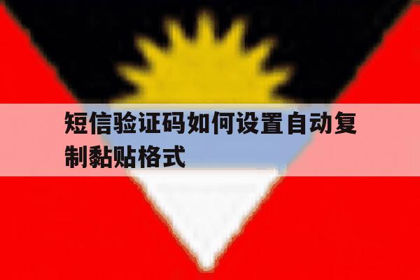 短信验证码如何设置自动复制黏贴格式 短信验证码如何设置自动复制黏贴格式