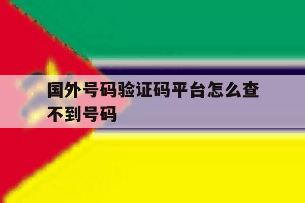 国外号码验证码平台怎么查不到号码 国外号码验证码平台怎么查不到号码