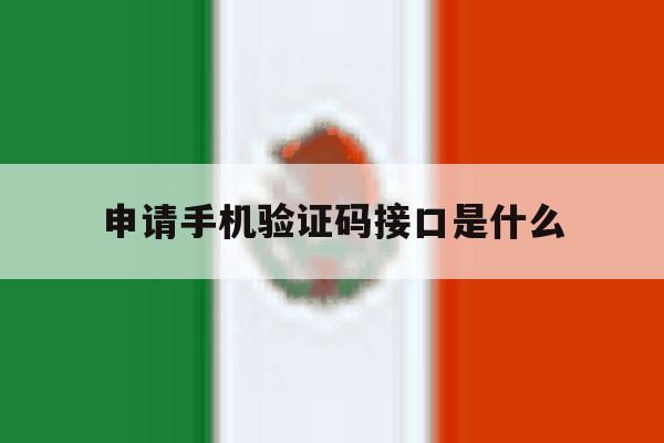 申请手机验证码接口是什么 申请手机验证码接口是什么