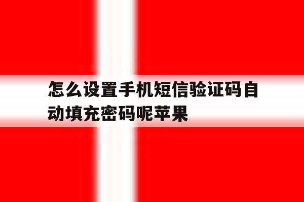 怎么设置手机短信验证码自动填充密码呢苹果的简单介绍 怎么设置手机短信验证码自动填充密码呢苹果的简单介绍