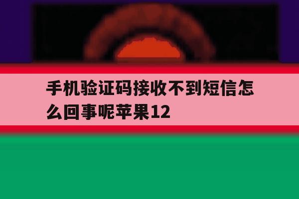 手机验证码接收不到短信怎么回事呢苹果12 手机验证码接收不到短信怎么回事呢苹果12