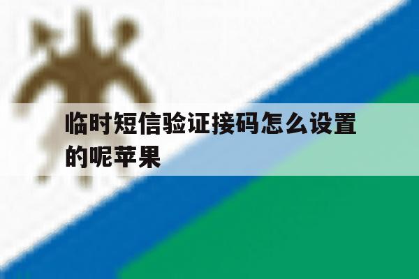 临时短信验证接码怎么设置的呢苹果 临时短信验证接码怎么设置的呢苹果