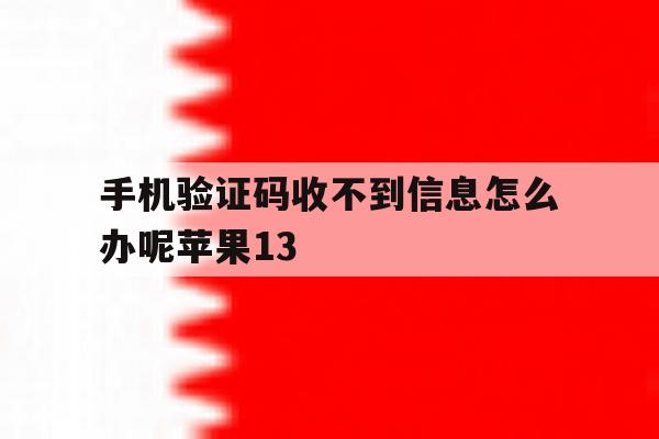 包含手机验证码收不到信息怎么办呢苹果13的词条 包含手机验证码收不到信息怎么办呢苹果13的词条
