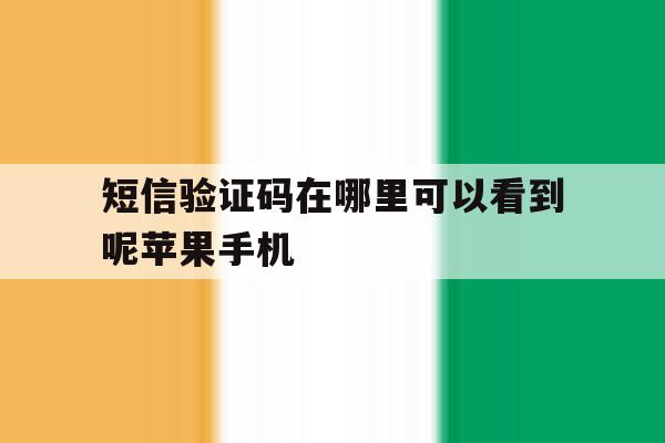 短信验证码在哪里可以看到呢苹果手机 短信验证码在哪里可以看到呢苹果手机