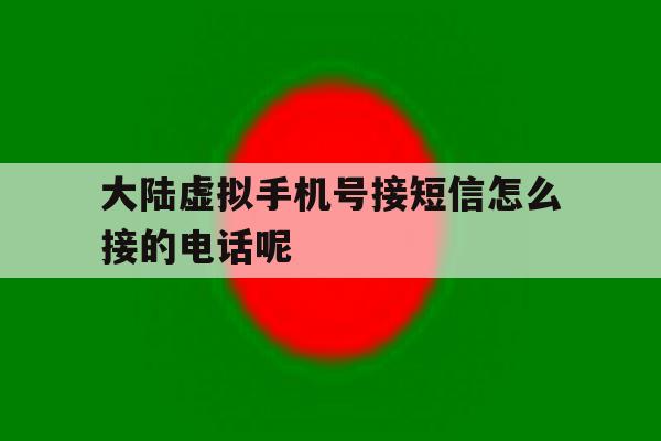 大陆虚拟手机号接短信怎么接的电话呢的简单介绍 大陆虚拟手机号接短信怎么接的电话呢的简单介绍