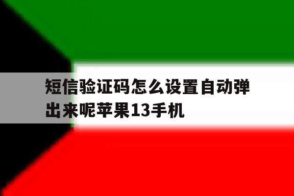 包含短信验证码怎么设置自动弹出来呢苹果13手机的词条 包含短信验证码怎么设置自动弹出来呢苹果13手机的词条