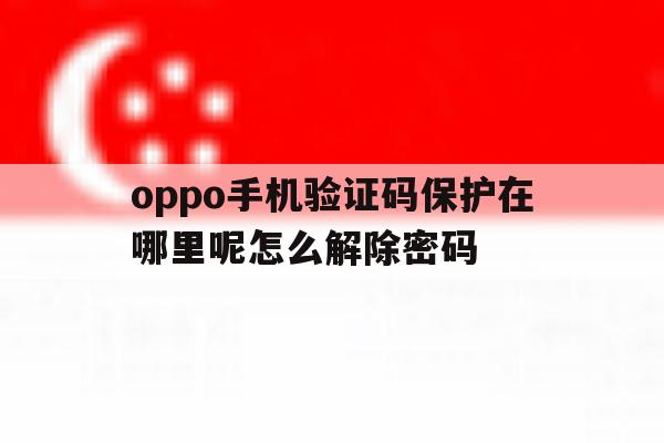 oppo手机验证码保护在哪里呢怎么解除密码 oppo手机验证码保护在哪里呢怎么解除密码