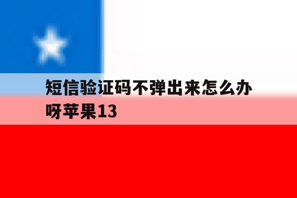 短信验证码不弹出来怎么办呀苹果13 短信验证码不弹出来怎么办呀苹果13