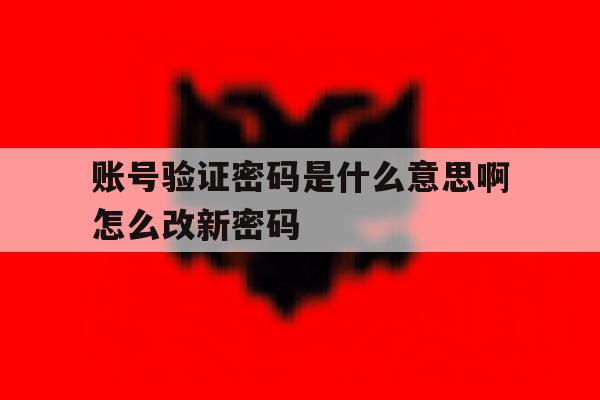 账号验证密码是什么意思啊怎么改新密码 账号验证密码是什么意思啊怎么改新密码