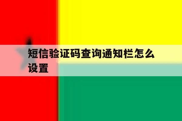 短信验证码查询通知栏怎么设置 短信验证码查询通知栏怎么设置