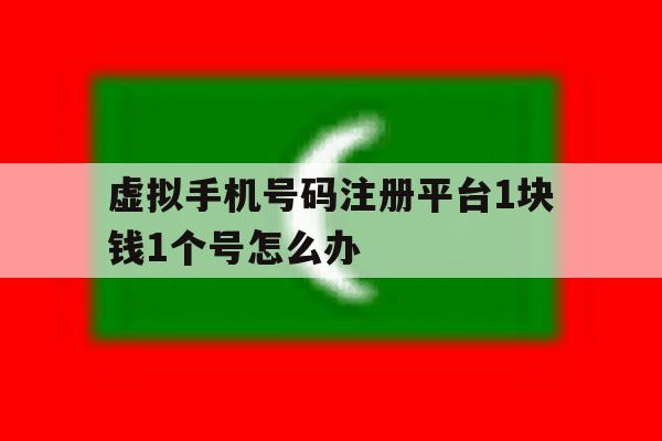 虚拟手机号码注册平台1块钱1个号怎么办