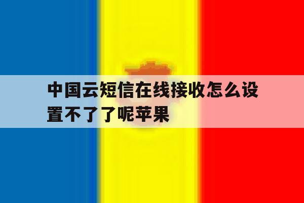 中国云短信在线接收怎么设置不了了呢苹果 中国云短信在线接收怎么设置不了了呢苹果