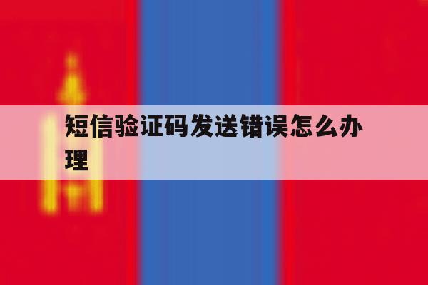 短信验证码发送错误怎么办理 短信验证码发送错误怎么办理
