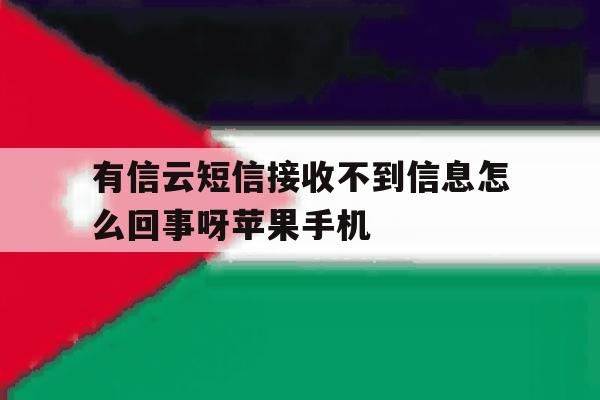 有信云短信接收不到信息怎么回事呀苹果手机的简单介绍 有信云短信接收不到信息怎么回事呀苹果手机的简单介绍
